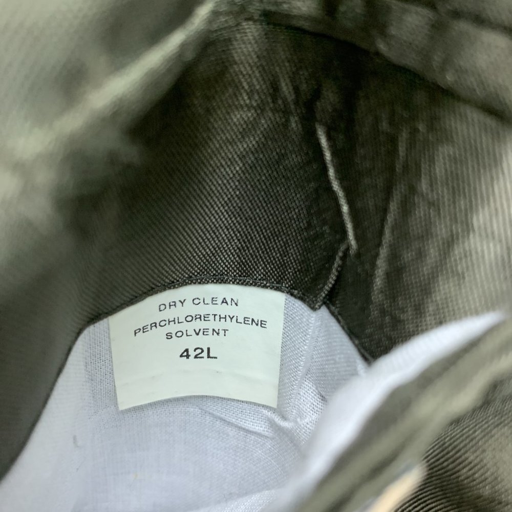 **SOLD**Woolrich Wool Blazer Mens 42L 42 Long Brown Green Black Leather Knot - Picture 16 of 16